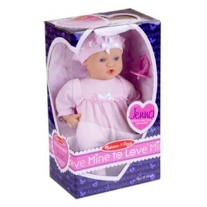 Brand New Melissa & Doug “Jenna” Thumb Sucking Baby Doll 18m+